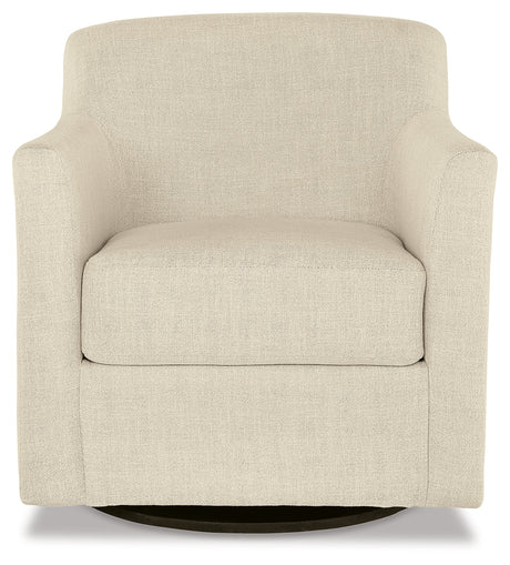 Bradney Linen Swivel Accent Chair - Ornate Home
