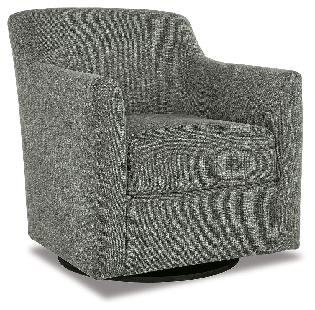 Bradney Smoke Swivel Accent Chair (Online Special Price) - Ornate Home