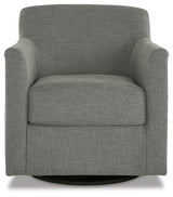 Bradney Smoke Swivel Accent Chair - Ornate Home