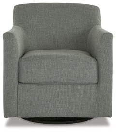 Bradney Smoke Swivel Accent Chair - Ornate Home