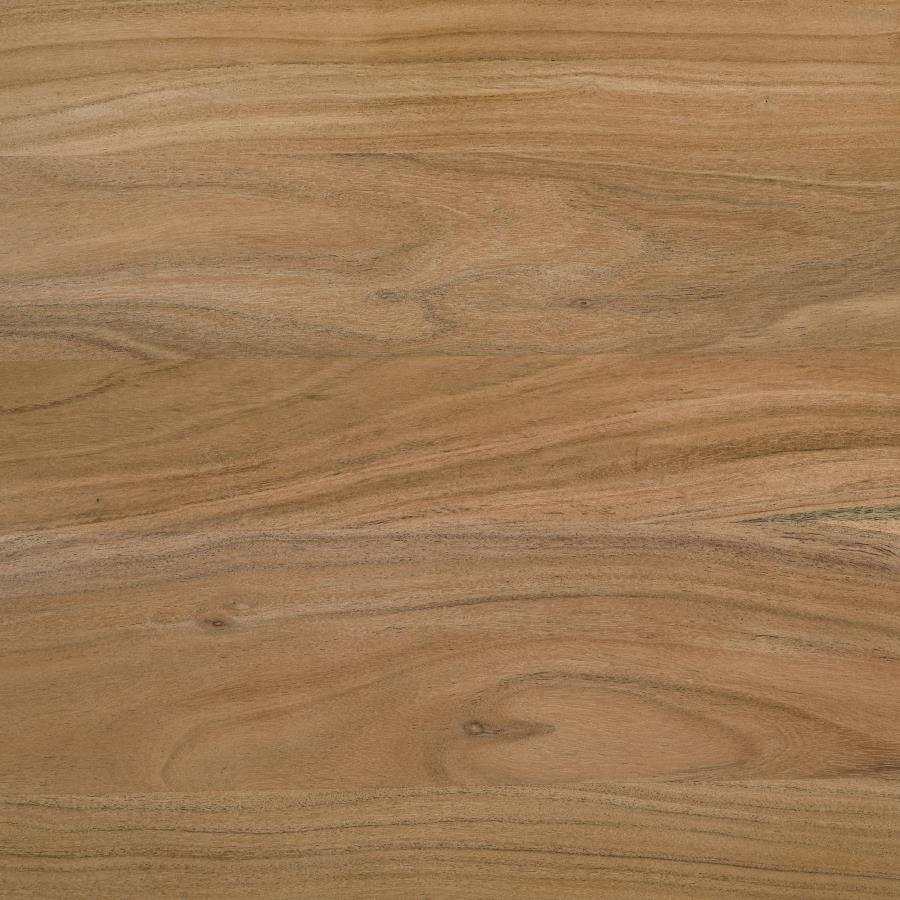 Bradshaw Natural Acacia & Black Rectangular Live Edge Dining Table - Ornate Home