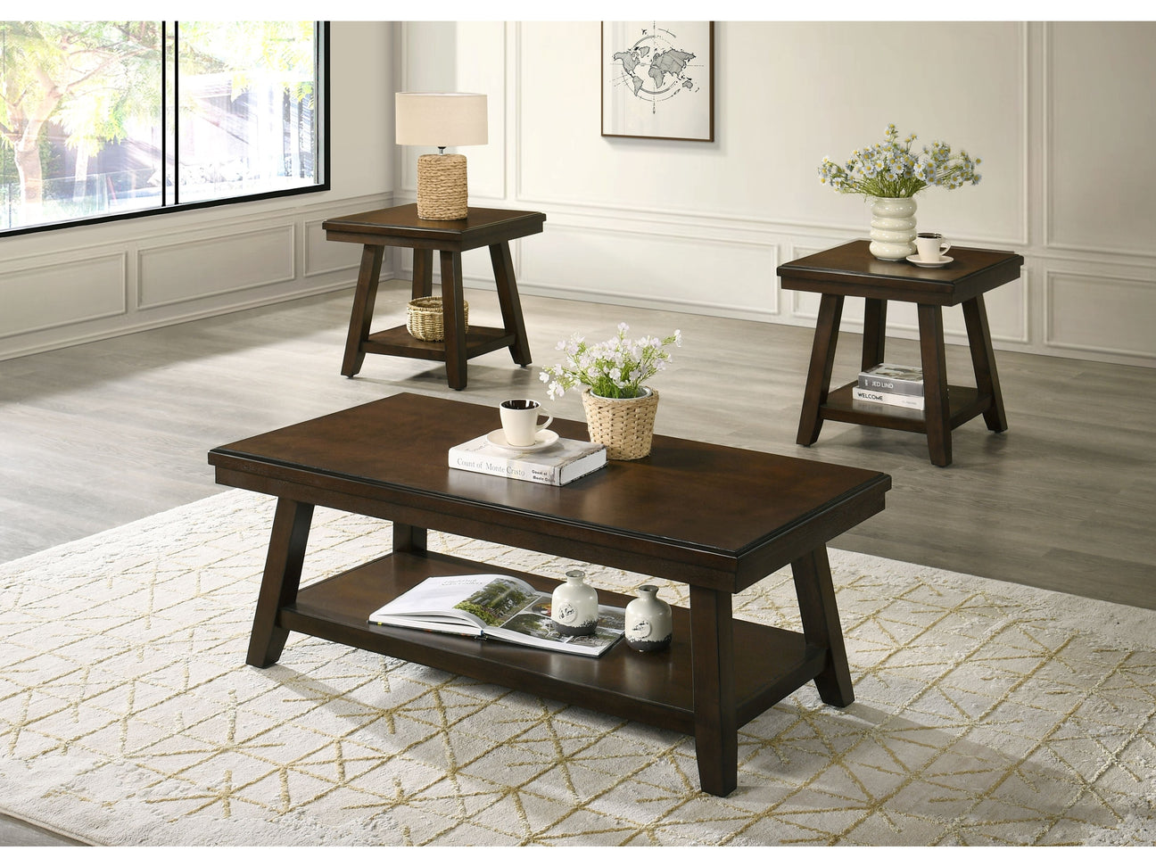 Brady Cappucino End Table - Ornate Home