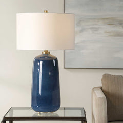 Brae Blue Glaze Table Lamp - Ornate Home