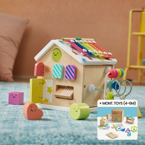 Brain & Hands Playset — Montessori Box (4–6 Months) + Activity Cube - Ornate Home