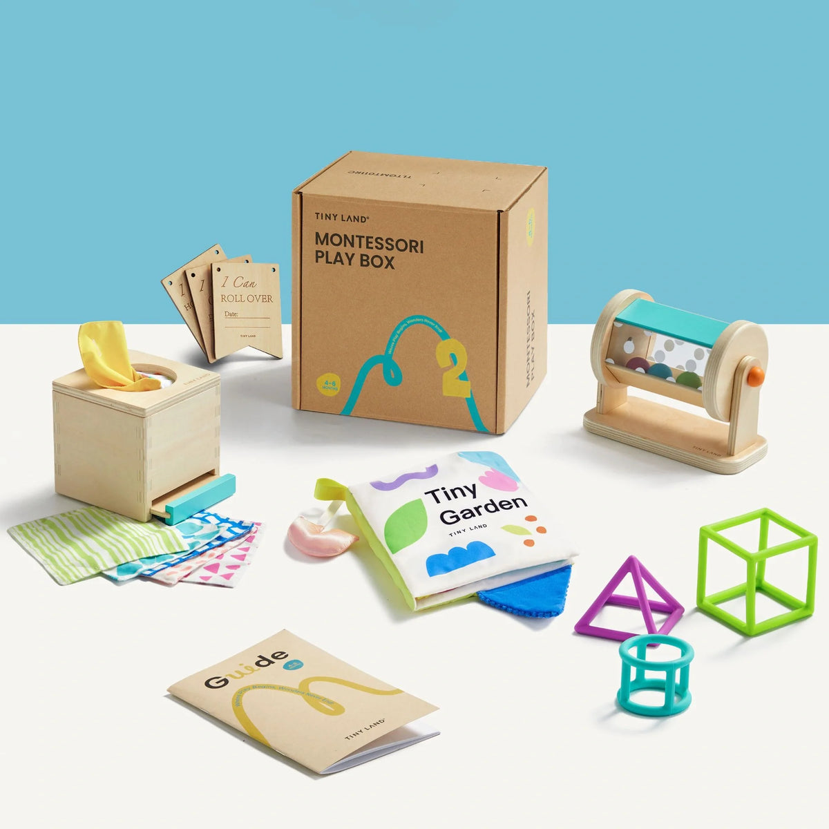 Brain & Hands Playset — Montessori Box (4–6 Months) + Activity Cube - Ornate Home