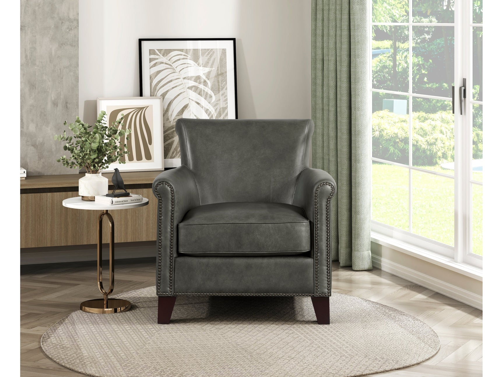 Braintree Gray Accent Chair - Ornate Home