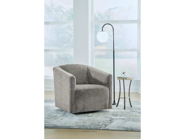 Bramner Charcoal Swivel Accent Chair (Online Special Price) - Ornate Home