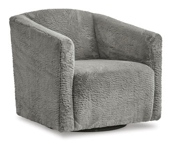 Bramner Charcoal Swivel Accent Chair (Online Special Price) - Ornate Home