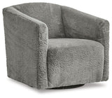 Bramner Charcoal Swivel Accent Chair (Online Special Price) - Ornate Home