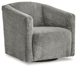 Bramner Charcoal Swivel Accent Chair - Ornate Home