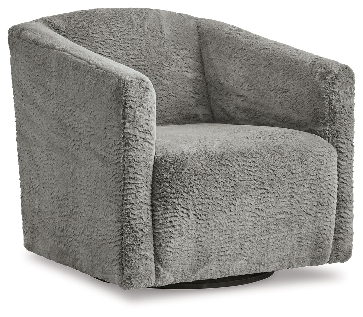Bramner Charcoal Swivel Accent Chair - Ornate Home