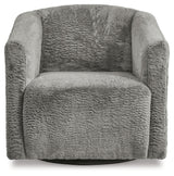 Bramner Charcoal Swivel Accent Chair - Ornate Home