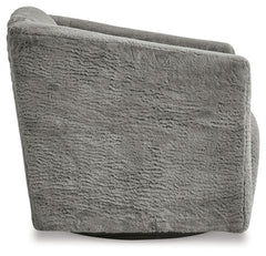 Bramner Charcoal Swivel Accent Chair - Ornate Home
