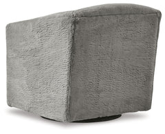 Bramner Charcoal Swivel Accent Chair - Ornate Home