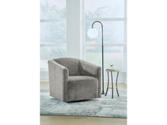 Bramner Charcoal Swivel Accent Chair - Ornate Home