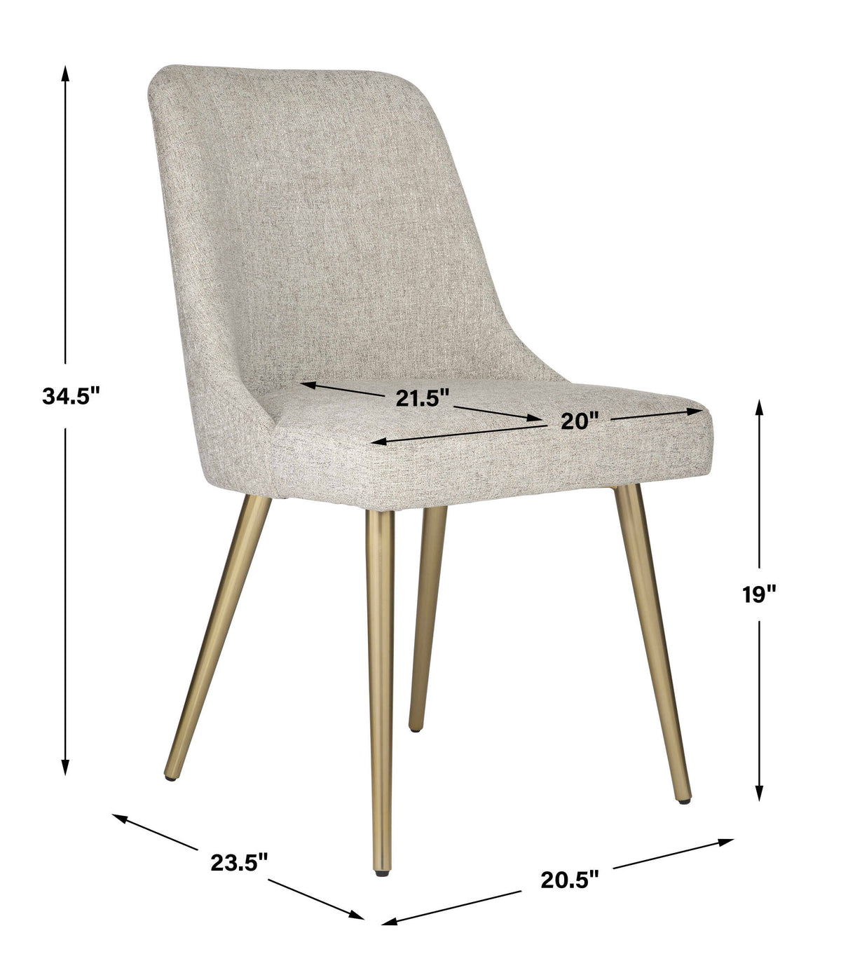 Bramwell Gray Dining Chair - Ornate Home