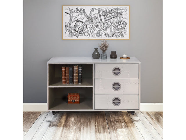 Brancaster Aluminum Cabinet - Ornate Home