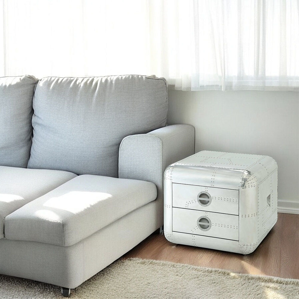 Brancaster Aluminum End Table - Ornate Home