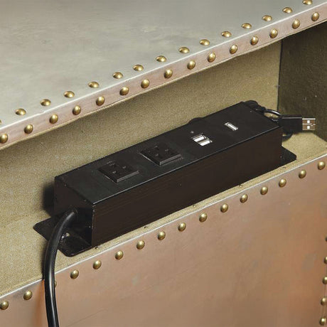 Brancaster Aluminum Nightstand - Ornate Home