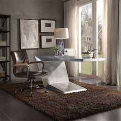 Brancaster Aluminum Patchwork Writing Desk Geometric Shape - Ornate Home