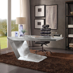Brancaster Aluminum Patchwork Writing Desk Geometric Shape - Ornate Home