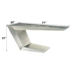 Brancaster Aluminum Patchwork Writing Desk Geometric Shape - Ornate Home