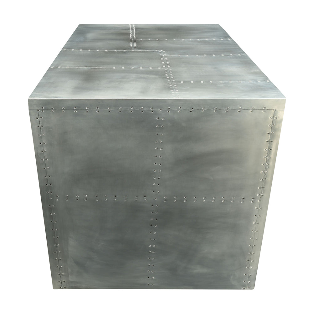 Brancaster Aluminum Patchwork Writing Desk Geometric Shape - Ornate Home