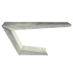 Brancaster Aluminum Patchwork Writing Desk Geometric Shape - Ornate Home
