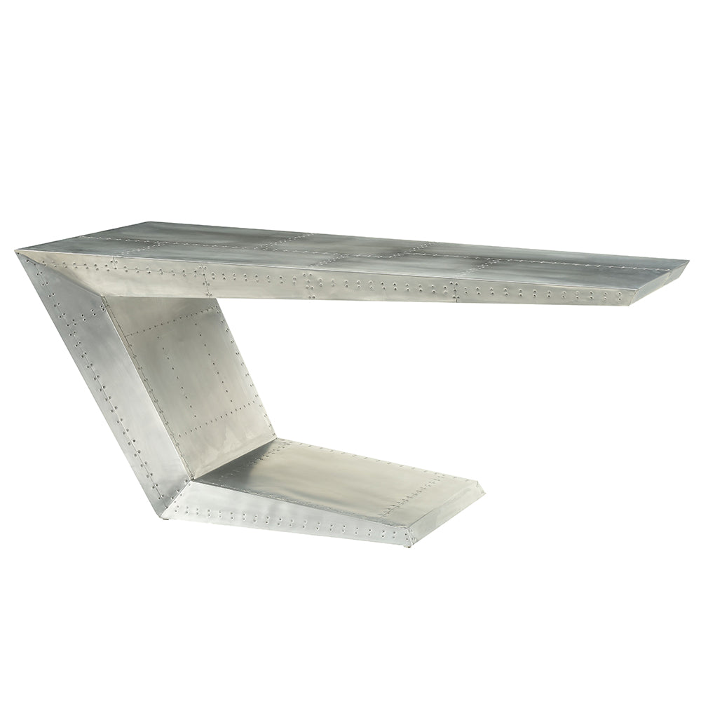 Brancaster Aluminum Patchwork Writing Desk Geometric Shape - Ornate Home