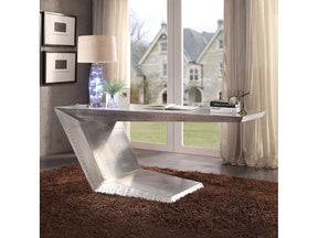 Brancaster Aluminum Patchwork Writing Desk Geometric Shape - Ornate Home