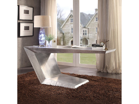Brancaster Aluminum Patchwork Writing Desk Geometric Shape - Ornate Home