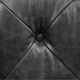 Brancaster Black Grain Leather Sofa - Ornate Home