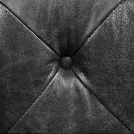 Brancaster Black Grain Leather Sofa - Ornate Home