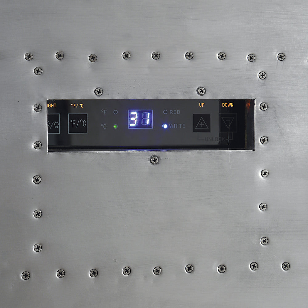 Brancaster Brown Leather & Aluminum Wine Cabinet - Ornate Home