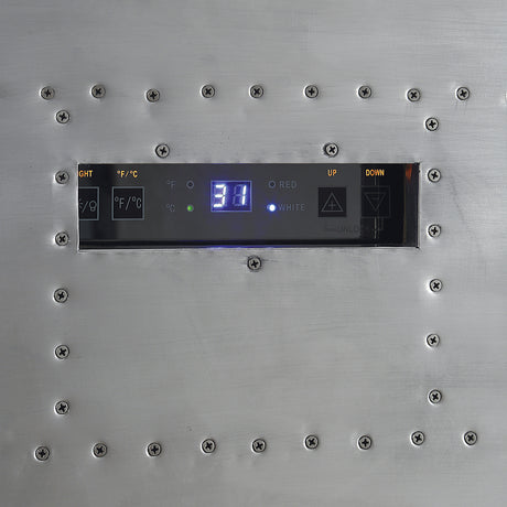 Brancaster Brown Leather & Aluminum Wine Cabinet - Ornate Home