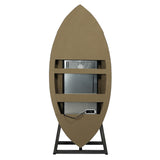 Brancaster Brown Leather & Aluminum Wine Cabinet - Ornate Home