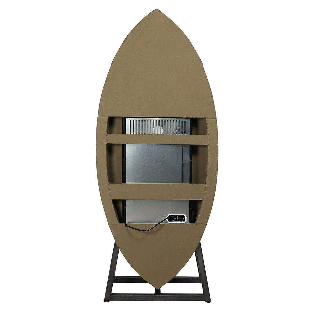 Brancaster Brown Leather & Aluminum Wine Cabinet - Ornate Home