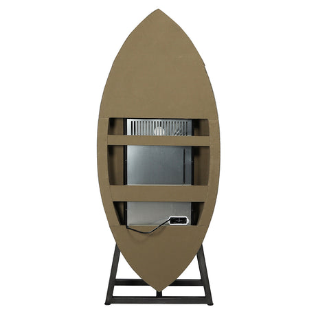 Brancaster Brown Leather & Aluminum Wine Cabinet - Ornate Home