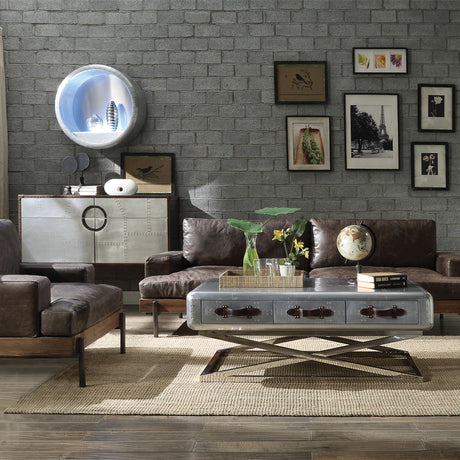 Brancaster Coffee Table in Aluminum - Ornate Home