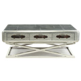 Brancaster Coffee Table in Aluminum - Ornate Home
