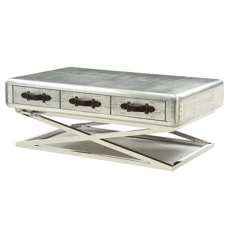 Brancaster Coffee Table in Aluminum - Ornate Home