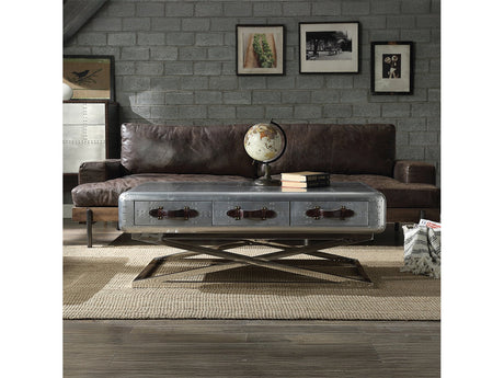 Brancaster Coffee Table in Aluminum - Ornate Home