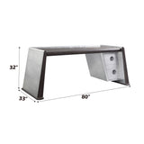 Brancaster Distress Chocolate Desk - Ornate Home