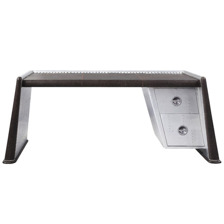 Brancaster Distress Chocolate Desk - Ornate Home