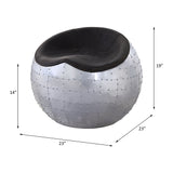 Brancaster Ebony Ottoman - Ornate Home