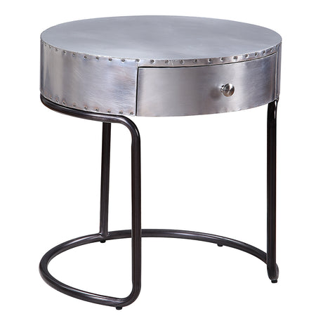 Brancaster End Table in Aluminum - Ornate Home