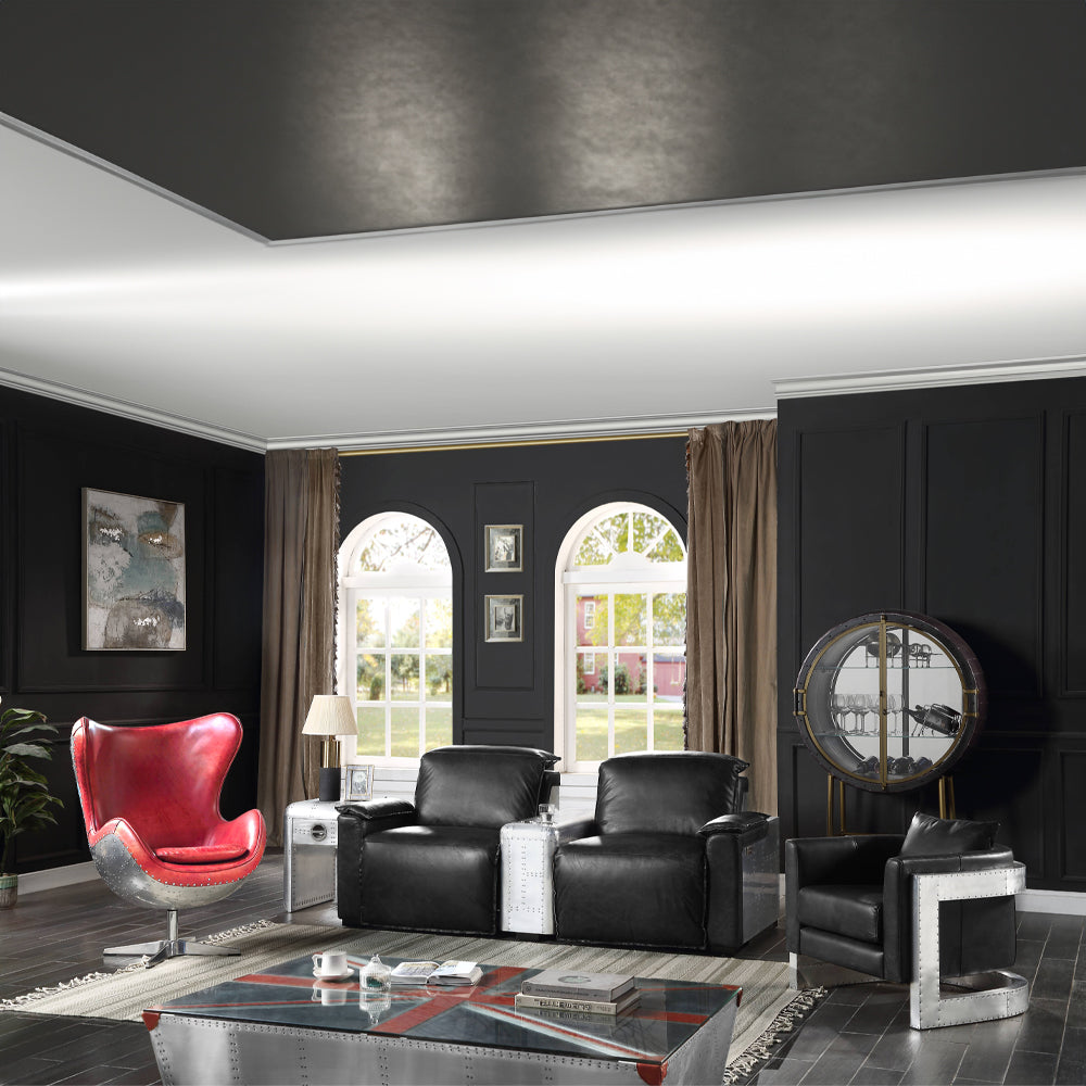 Brancaster Glass/Aluminum Coffee Table - Ornate Home