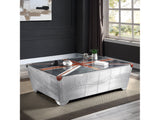 Brancaster Glass/Aluminum Coffee Table - Ornate Home