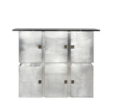 Brancaster Marble Top Aluminum Bar Table - Ornate Home