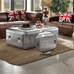Brancaster Rectangular Aluminum Coffee Table - Ornate Home